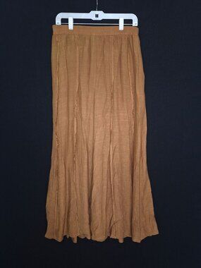💙 Zig Zag Stripe Ultra Wide Flowy Pull On Pants Size L/XL Pockets Boho Cottage